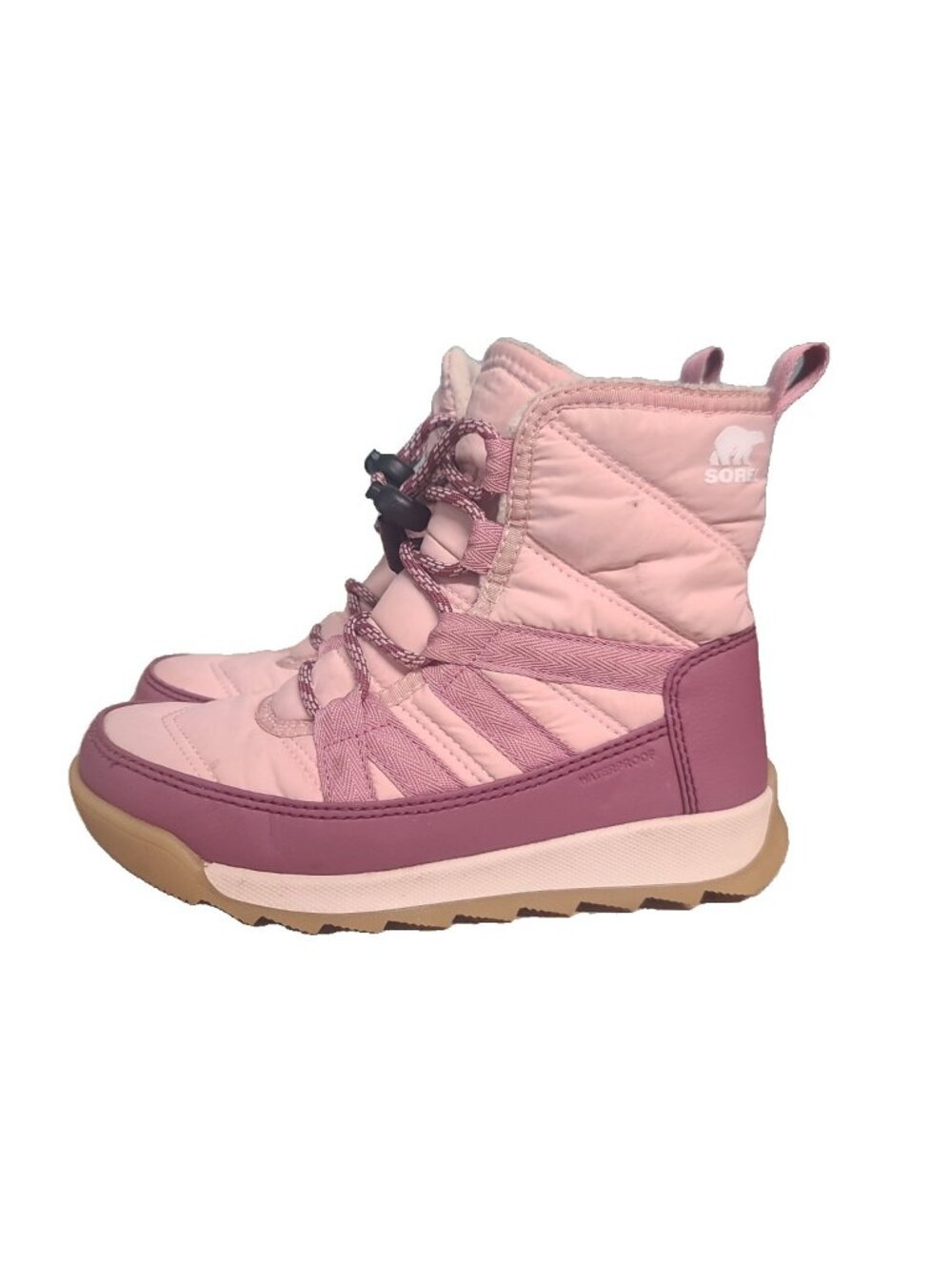 Sorel Whitney II Plus Lace Waterproof Snow Boot Pink Size 1